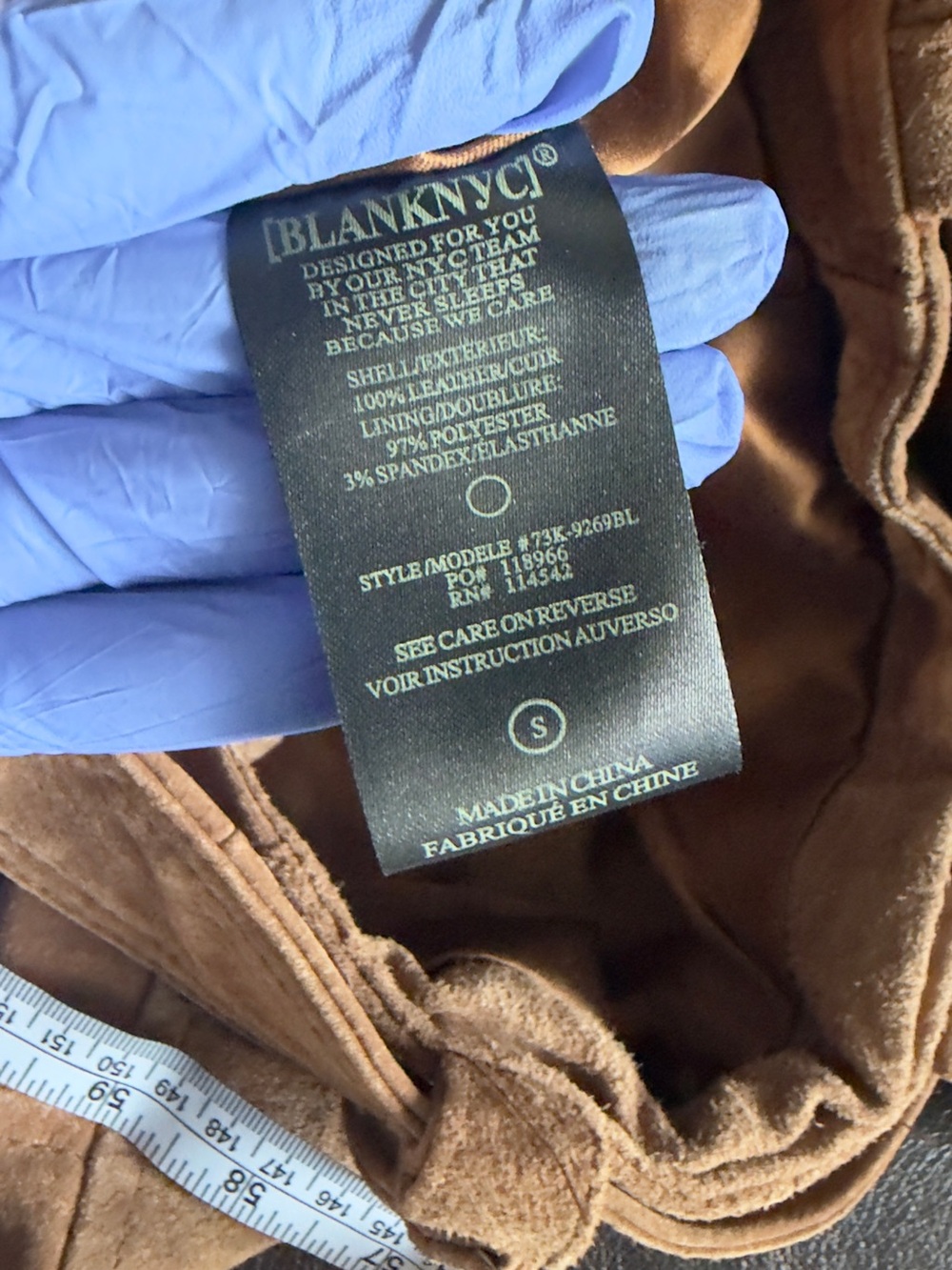 Blank NYC Tan Suede Moto Jacket with Belt - Picture 5 of 9